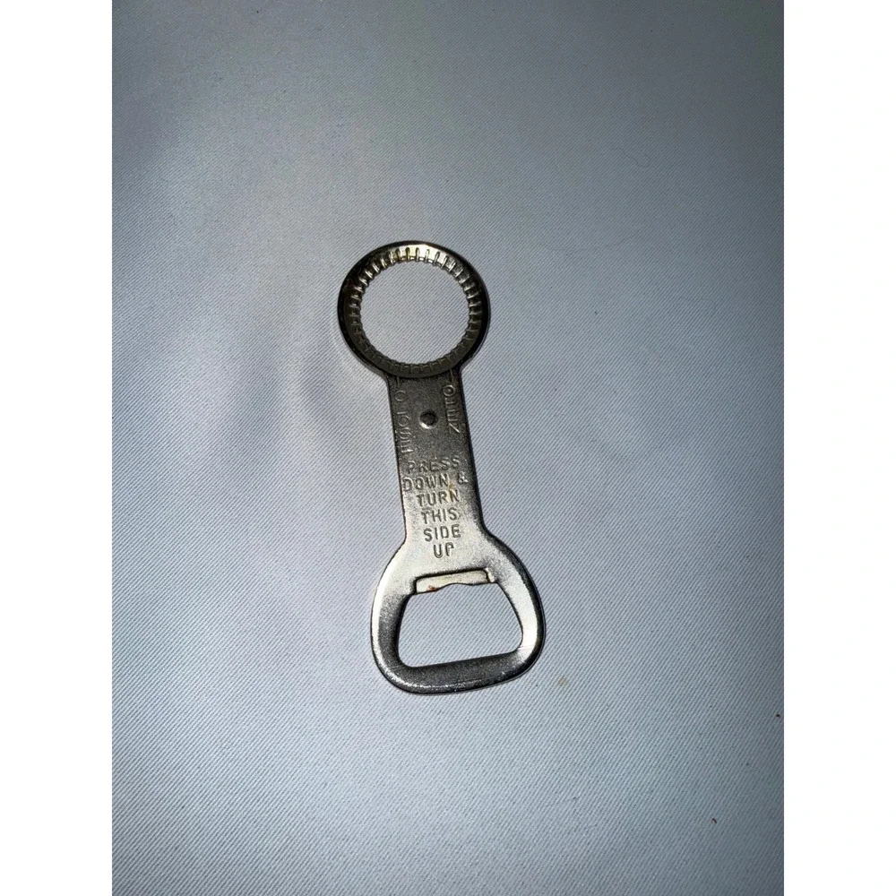 Vintage EKCO USA Bottle Opener‎ Twist Off Cap Remover Chrome Steel Bar Tool